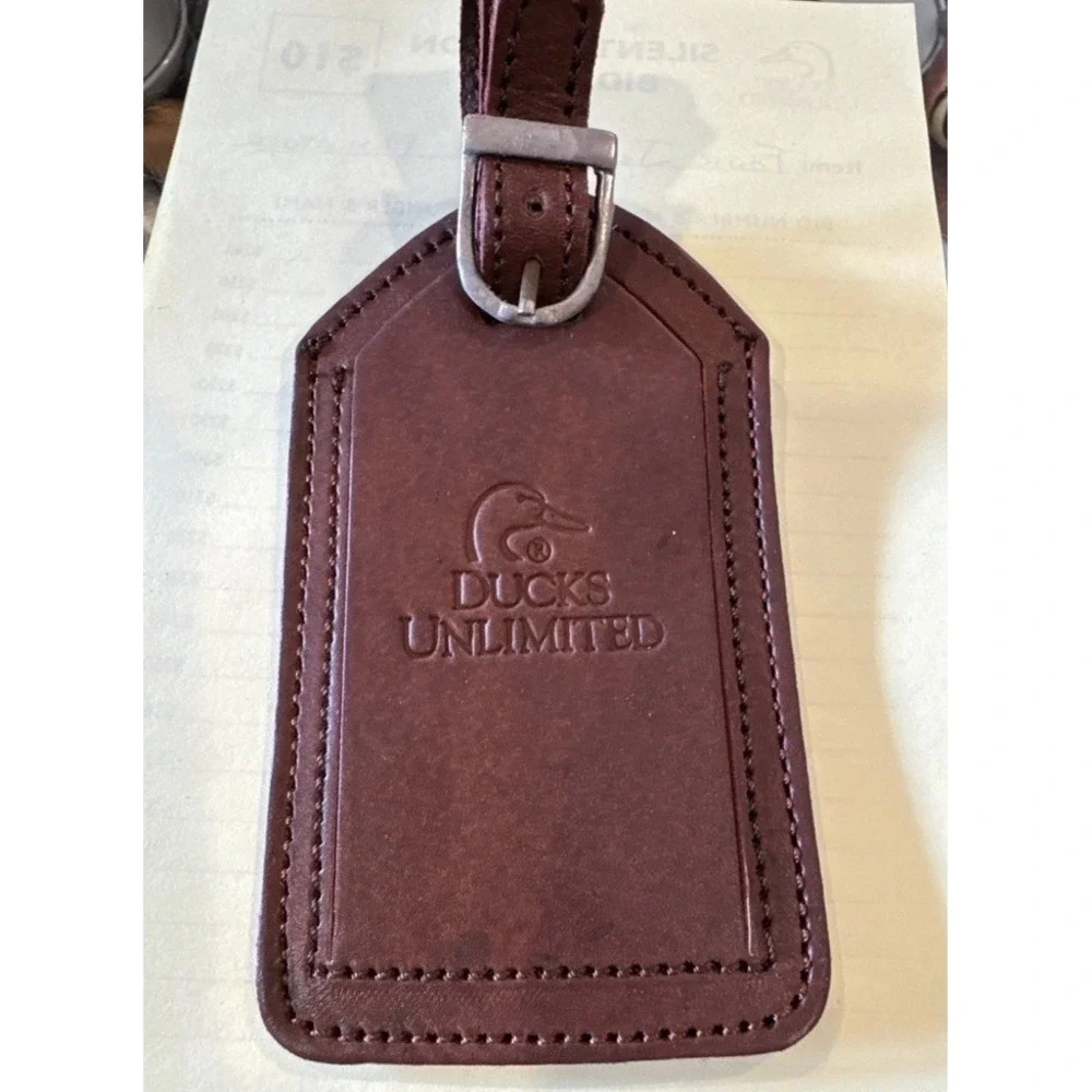 Ducks Unlimited Leather Luggage Tag
